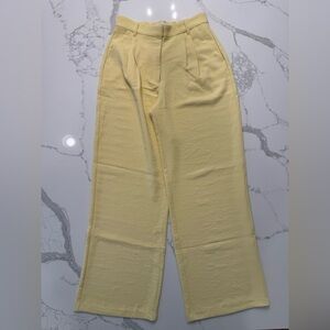 Yellow Pleated Trousers